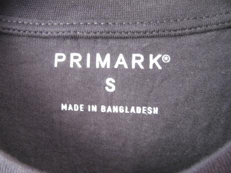 Černé bavlněné tričko s nápisy, primark,170