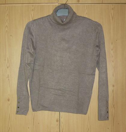 Hnědý dámský rolák takko fashion, takko,s
