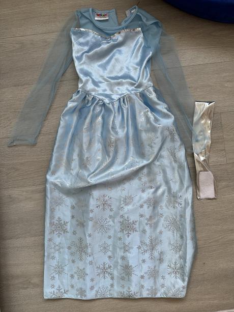 Karnevalové šaty elsa, ledové království, vel. 134, 134