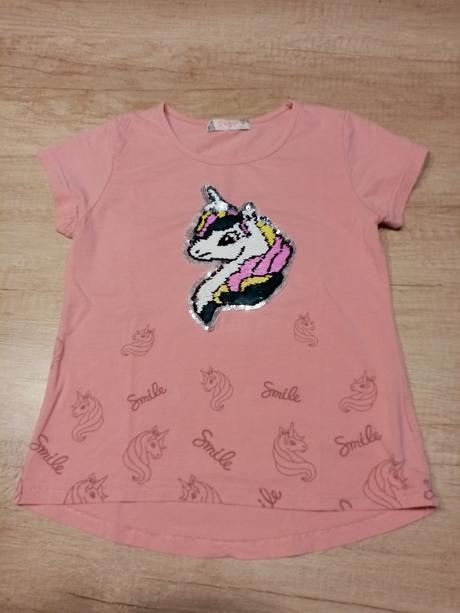 Měnící tričko a tílko jednorožec vel. 110/116, kugo,110