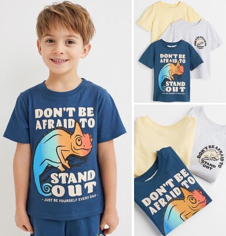 3-pack trička h&m sada chameleon vel. 110/116, h&m,110 / 116