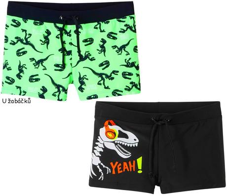 2-pack plavky dinosauři s dinosaury vel. 152/158, bonprix,152 / 158