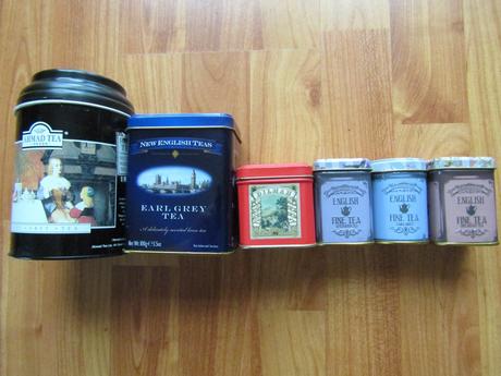 6xplechovka od čaje ahmad,earlgrey,english-prázdné,