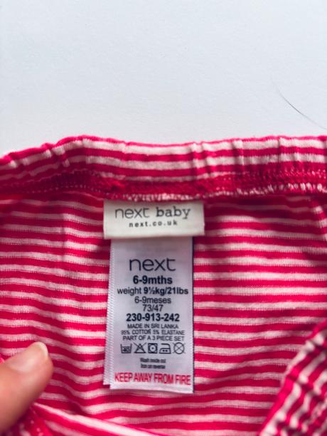 Legíny s pruhy zn. next - v.6/9 měsíců, next,74