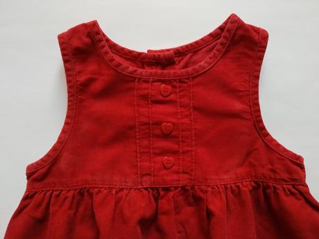 Červené manšestrové šatičky, debenhams,86