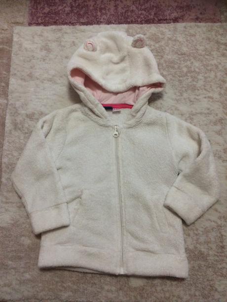 Chlupatá mikina s ouškami, lupilu,86