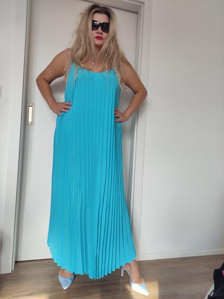 Dlouhé šaty- nové,vel 44-46, 46