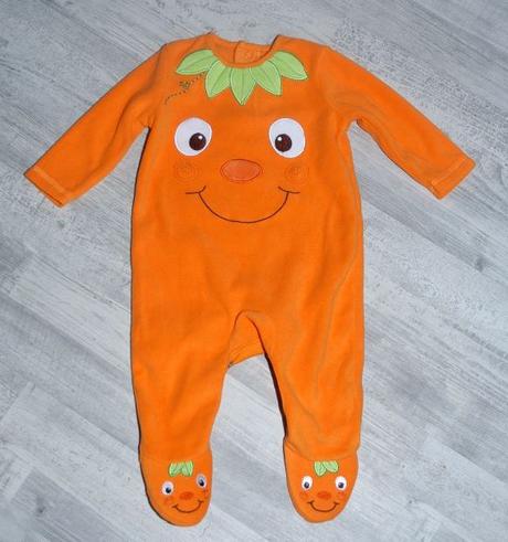 Fleecový overálek na spaní i halloween + čepička, george,68