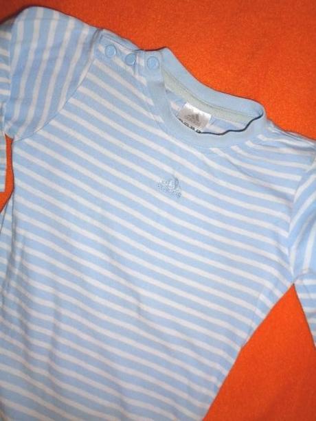 Super modrobílý pruhovaný overal adidas, adidas,74