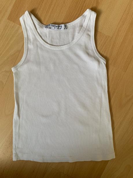 2x bílé tričko & tílko terranova vel. 110, terranova,110