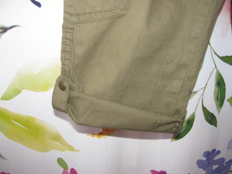 Dívčí plátěné capri khaki kalhoty, 140