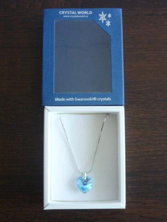 Náhrdelník - řetízek s přívěskem srdce swarovski, swarovski