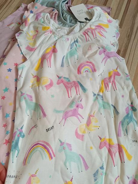 4 pack overal s jednorožci, duhy 86 next, next,86