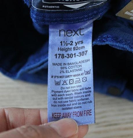 Džíny vel. 18 - 24 m, next,92