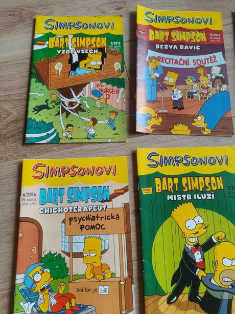 Bart simpson časopisy, 6 ks, rok 2016,