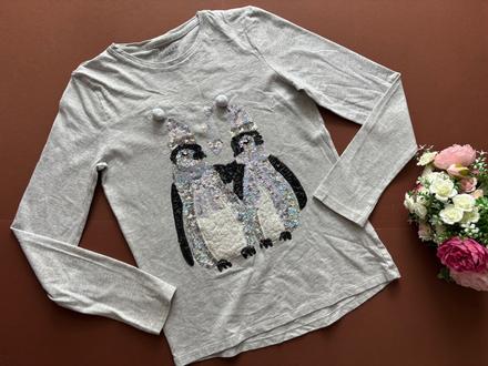 Triko šedé s flitri - v.11/12 let, f&f,152