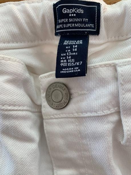 Džíny & džínové kalhoty bílé gap vel. 158/164, gap,158