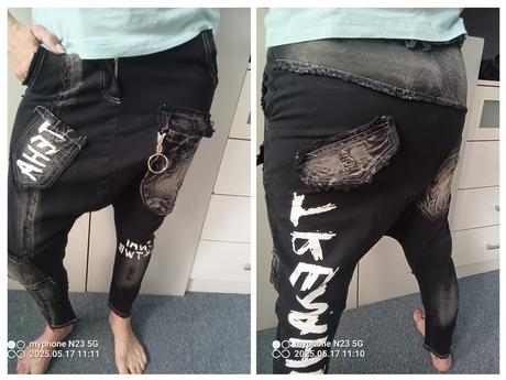 Baggy-nasrávačky-harémky "fashion" vel."s", s