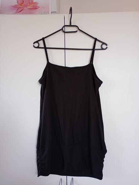 Krásný černý top bonprix s lemem, bonprix,38