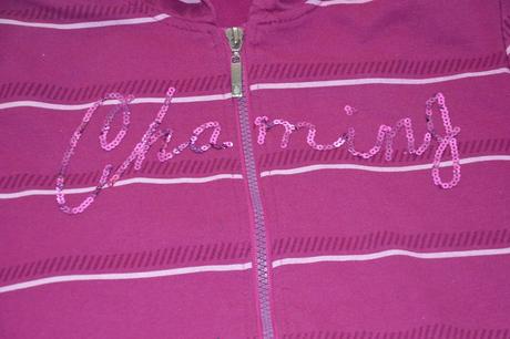 Růžová vínová tepláková souprava, 140