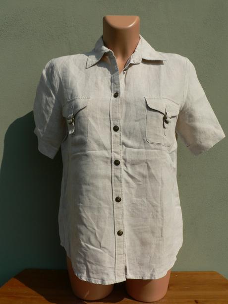 Lněná blůzka košile vunic - vel.38/40, 38