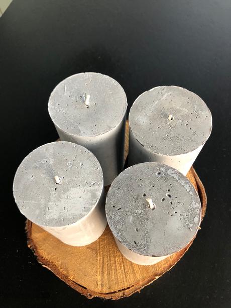 6 svíček mat šedá beton styl podnos advent svícen, 