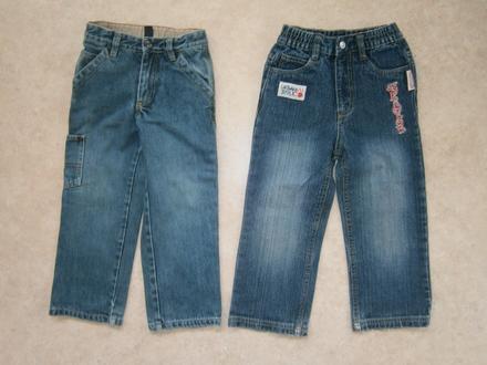 2 x rifle, vel. 104 + bunda a tričko, 104–116