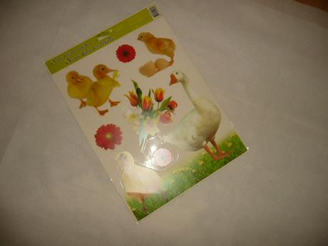 Okenní fólie velikonoce živá kuřátka 42x30cm,