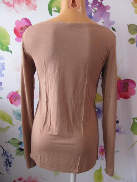 Dámské pružné hnědé bavlněné tričko, m