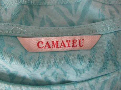 Dámská tyrkysová pružná halenka,tričko, camaieu,32