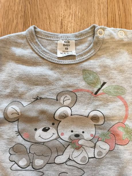 Body s medvídky 3-6m, new baby,68