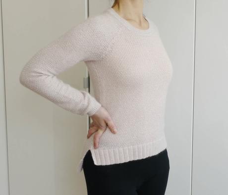 Ruzovy svetrik s angorou vel.xs h&m, h&m,xs