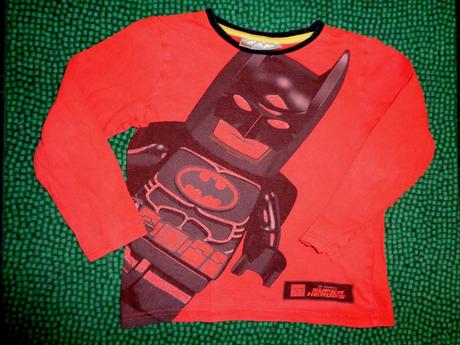 Červené tričko batman, lego,128