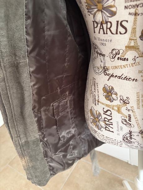 Tchibo kozeny kabat khaki + svetr a bluza, tchibo,34