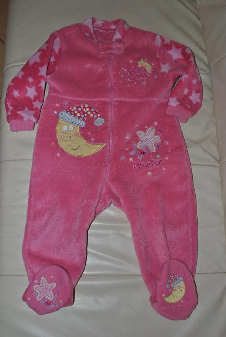 Růžový chlupatý overal / kombinéza, st. bernard,86