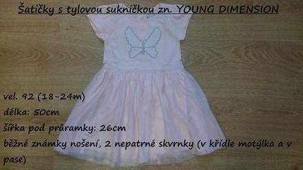 Šatičky s tylovou sukýnkou zn. young dimension, young dimension,92