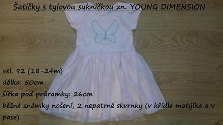 Šatičky s tylovou sukýnkou zn. young dimension, young dimension,92