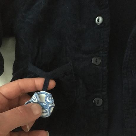 Vel. 62 manšestrová teplá modrá bunda, 62