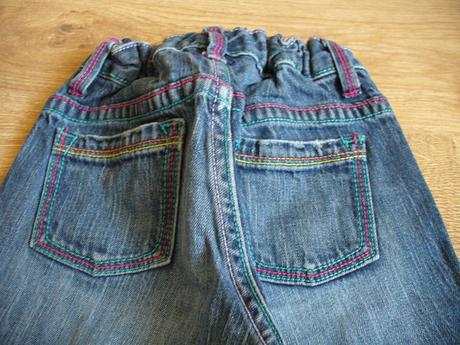 Džíny old navy vel. 116 s barevnými nitěmi, old navy,116