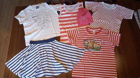 Balík 13 ks dívčího oblečení vel. 128 - 134, 122–134