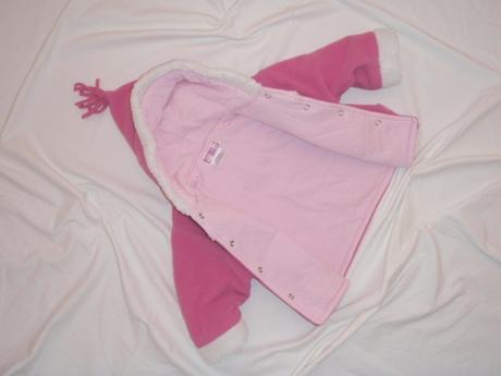 Kouzelný  růžový teploučký flís kabátek, 74