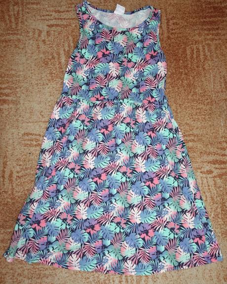 Dívčí letní šaty s listy vel. 146-152, kik,146