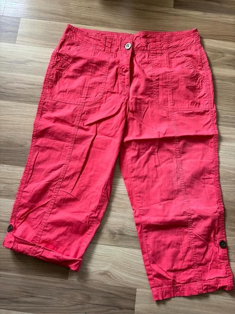 7/8 roll-up plátěné kalhoty, f&f,40