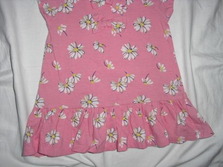 Krásné bavlněné růžové květované šaty, next,68