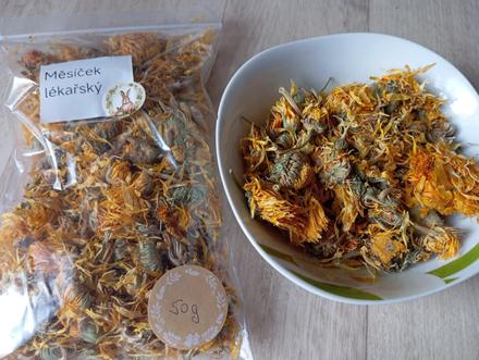 Sušený měsíček lékařský, 