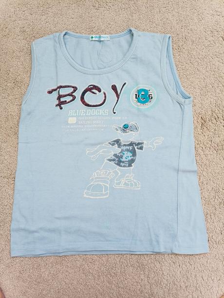 Tílko bleděmodré, green trees,140