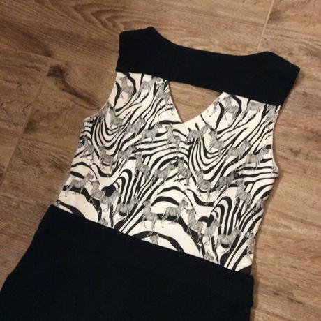 Pouzdrové šaty se zebrami, s