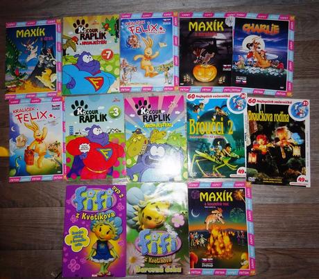Dětské pohádky dvd 13 ks,