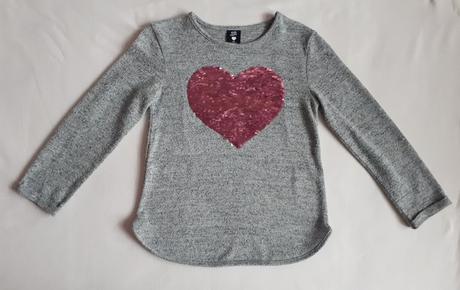 Dětský svetřík s měnícím obrázkem srdce, vel.122, kiki&koko,122