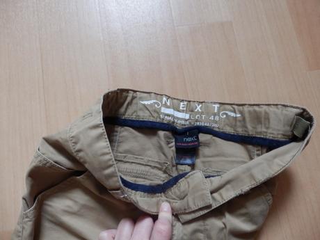 Hnědé bavlněné kalhoty pro kluky next, next,146